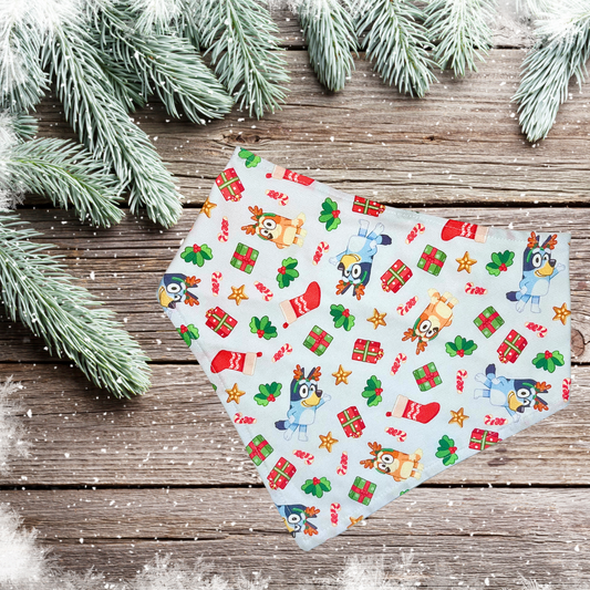 Blue Dog Christmas Bandana