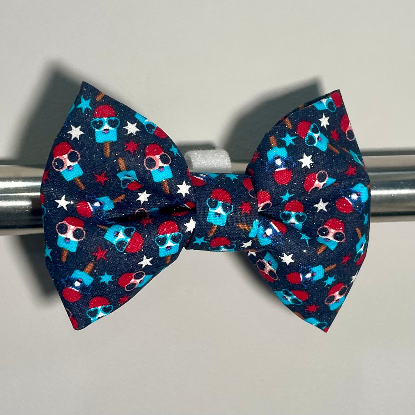 Shimmer Patriotic Popsicles Collar Bow