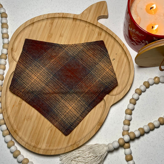 Brown Fall Plaid Bandana