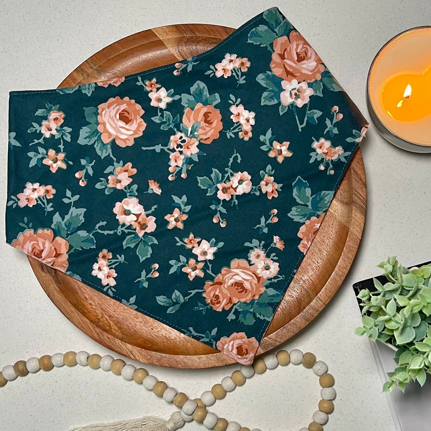 Emerald Roses Bandana