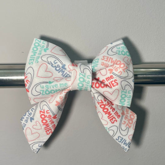 U Give Me Zoomies Collar Bow