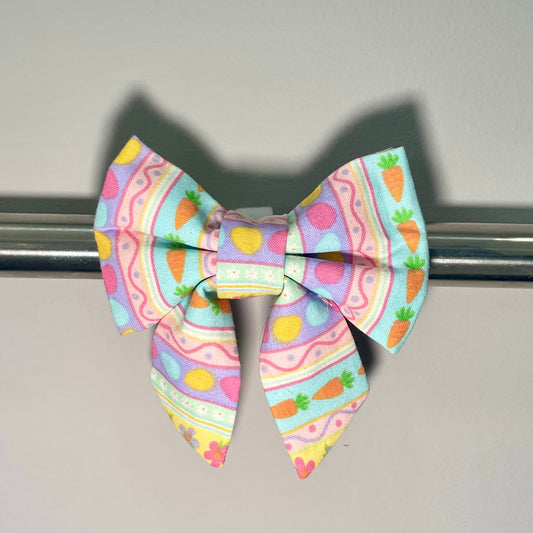 Easter Stripes Collar Bow