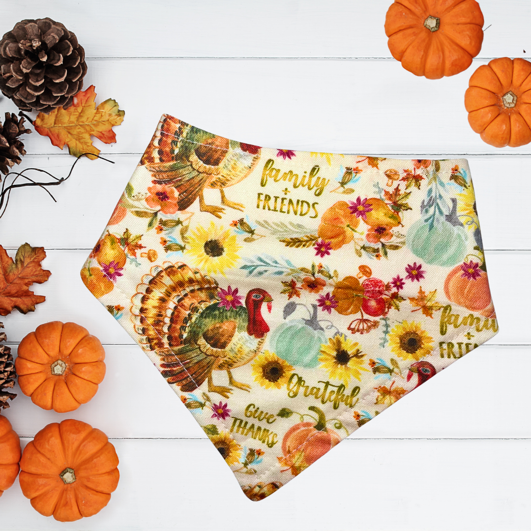 Thanksgiving Floral Bandana