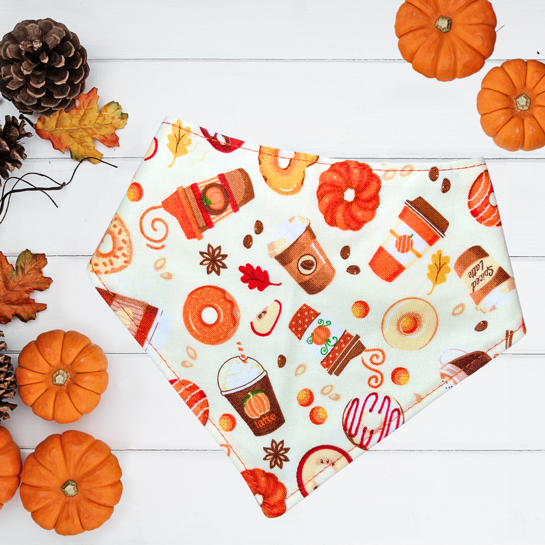 Fall Coffee & Donuts Bandana