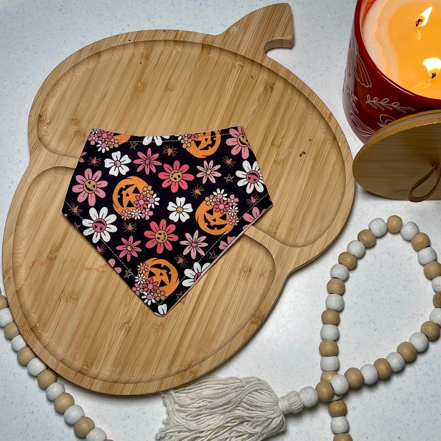 Floral Jack-O-Lanterns Bandana