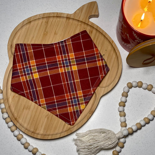 Pumpkin Spice Plaid Bandana