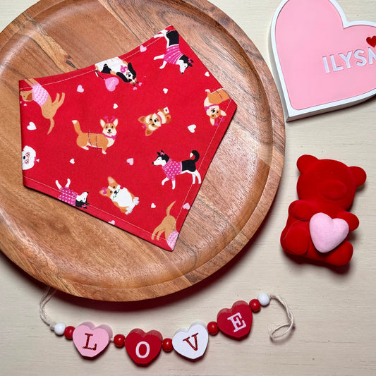 Valentine Pups Bandana