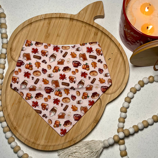 Pink Fall Snacks Bandana