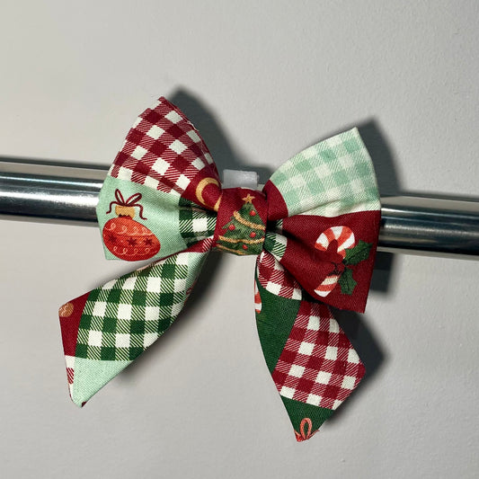 Vintage Christmas Collar Bow