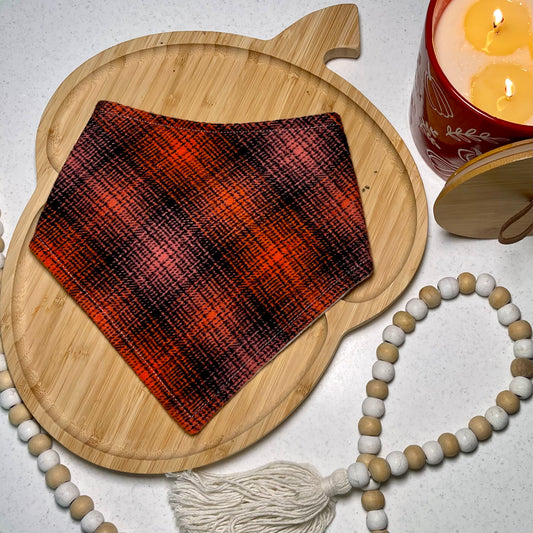 Pink and Orange Plaid Bandana
