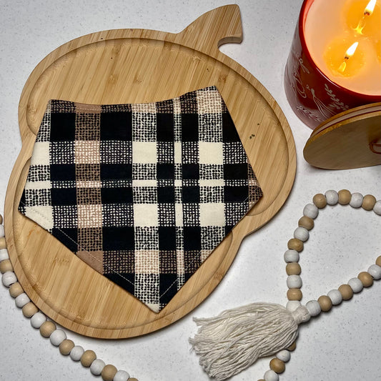 Peppercorn Plaid Bandana
