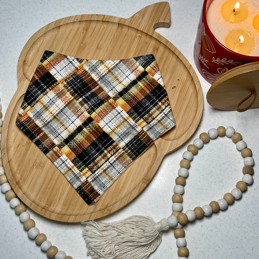 Candy Corn Plaid Bandana