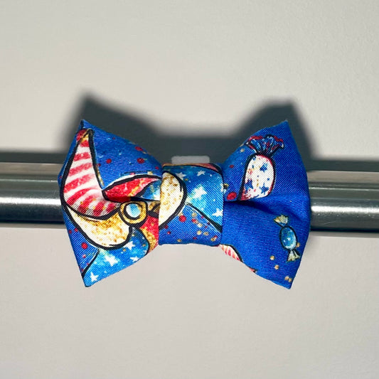 Patriotic Pinwheel Collar Bow