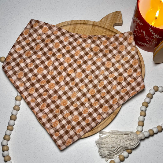 Pumpkins & Plaid Bandana