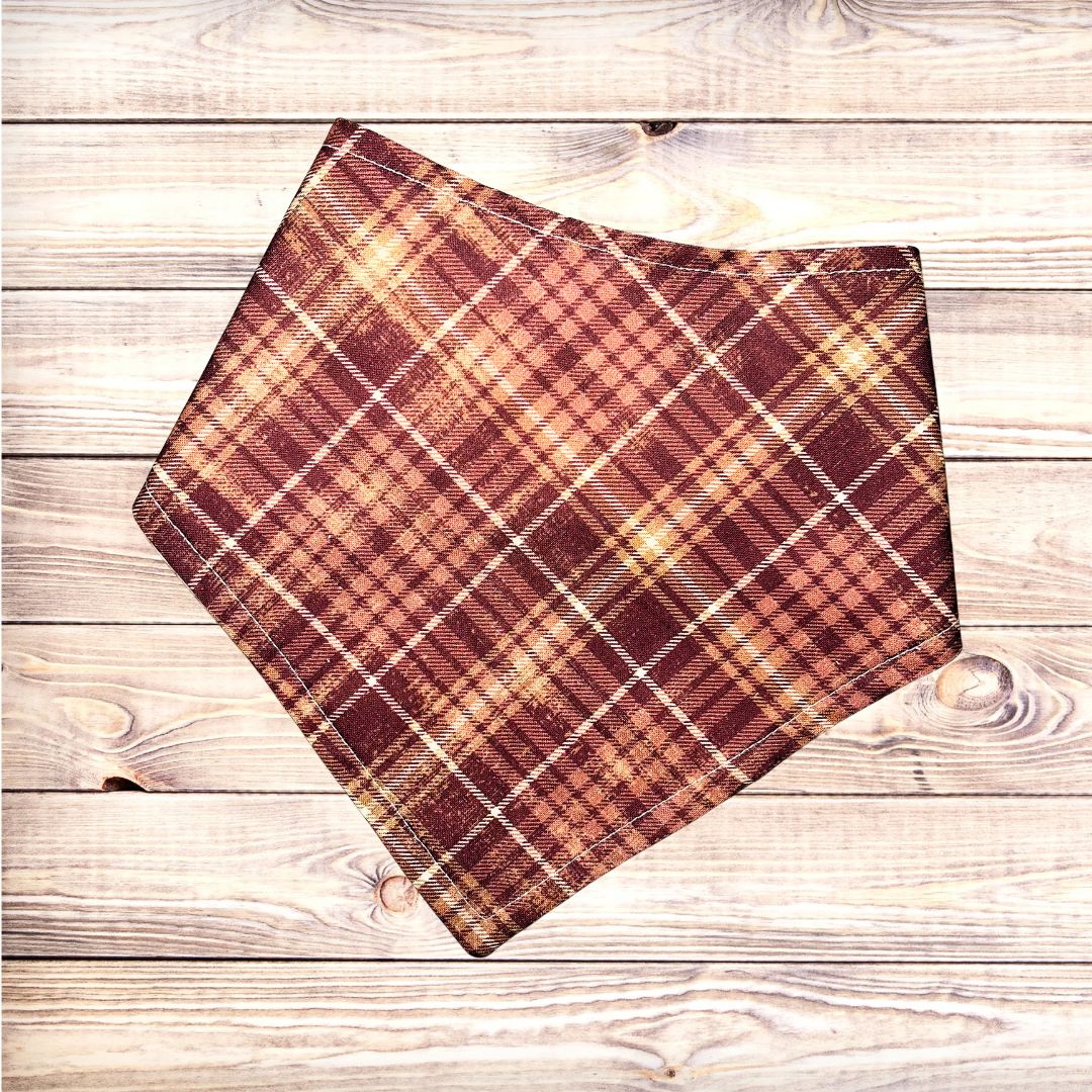 Brown Plaid Bandana