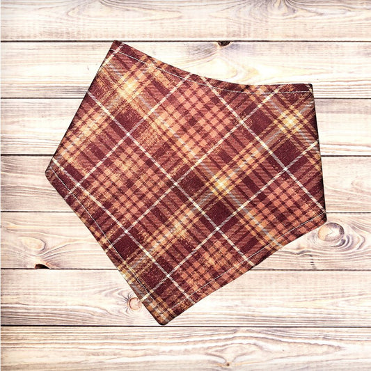 Brown Plaid Bandana