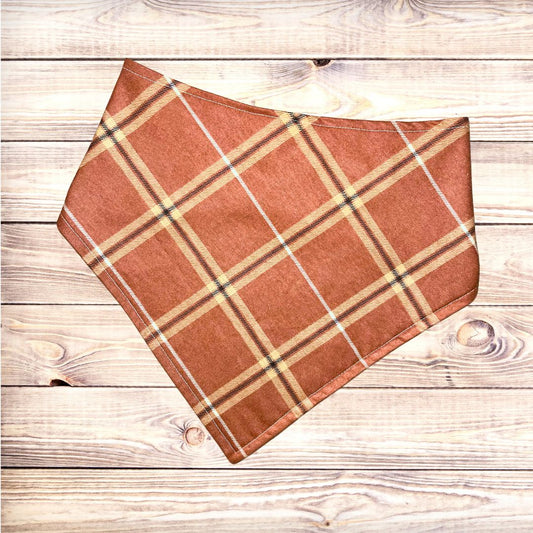 Tan Plaid Bandana