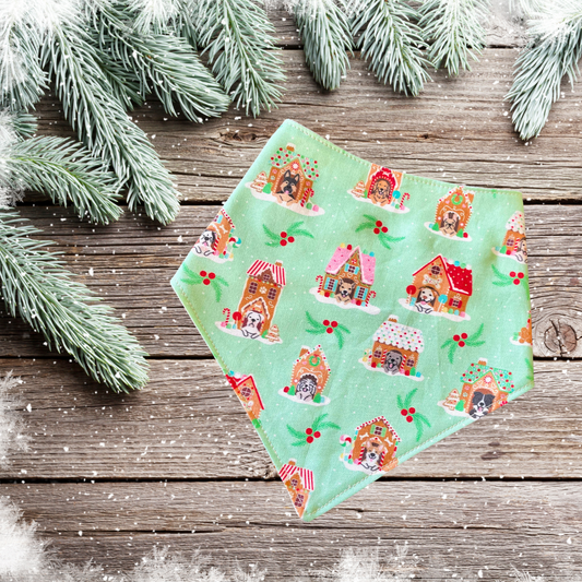 Gingerbread Doghouses Bandana