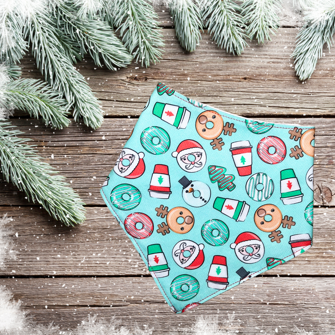 Christmas Coffee & Donuts Bandana