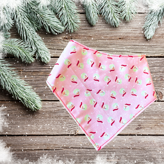 Tiny Pink Santa Bandana