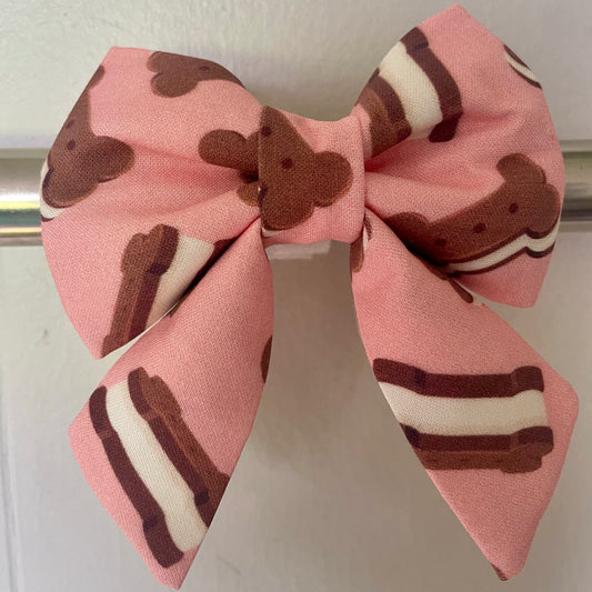 Doggy Ice Cream Sandwiches in Pink Collar Bow