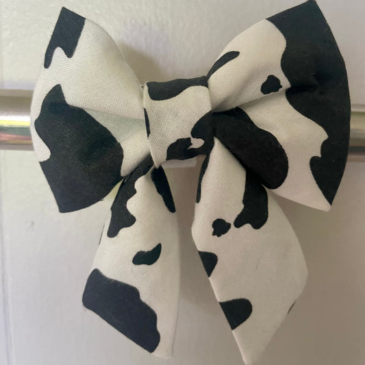 Cow Print Collar Bow