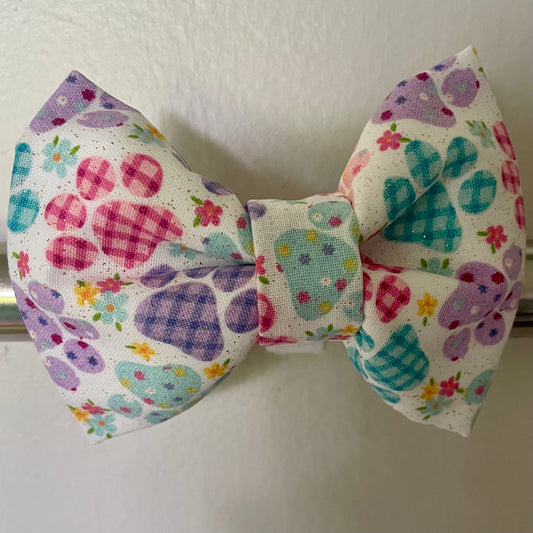 Shimmer Spring Paws Collar Bow