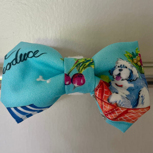 Farmers Market Dogs Collar Bow