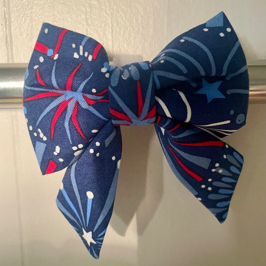 Stars & Fireworks Collar Bow