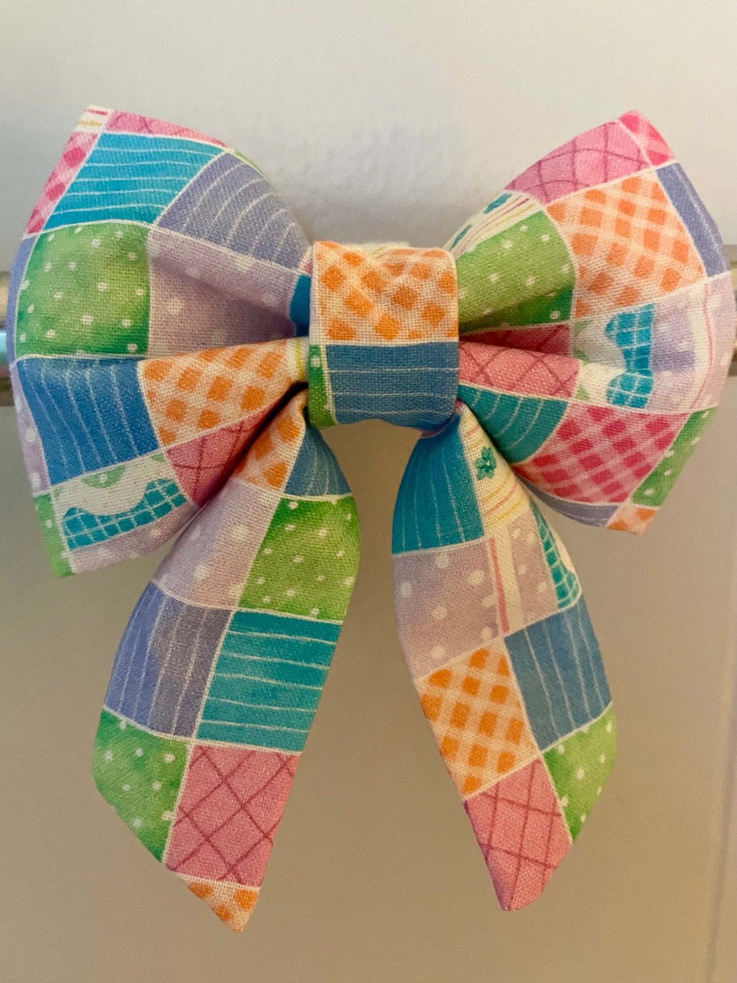 Spring Blocks Collar Bow