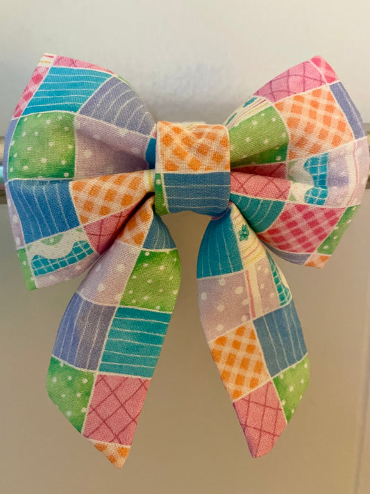 Spring Blocks Collar Bow