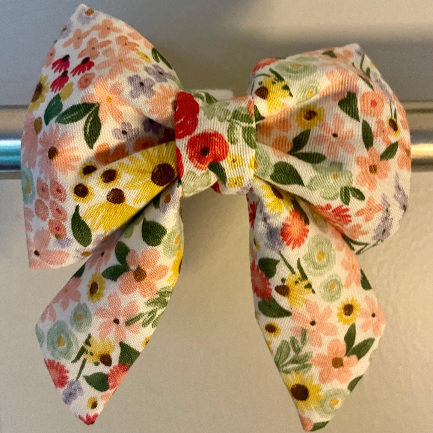 Floral Garden Collar Bow