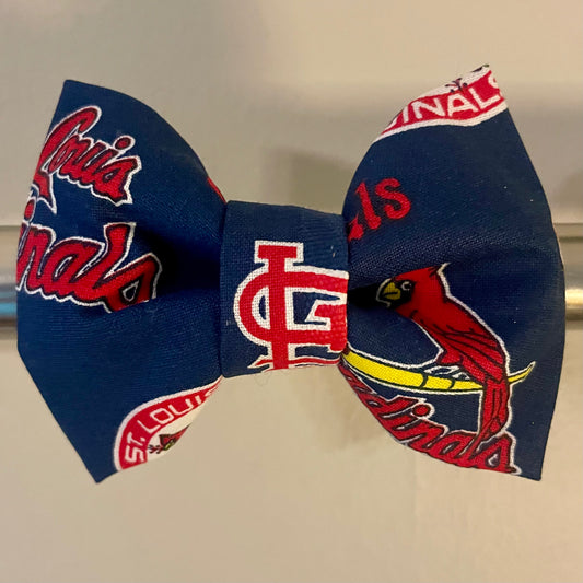 Redbird Baseball Collar Bow