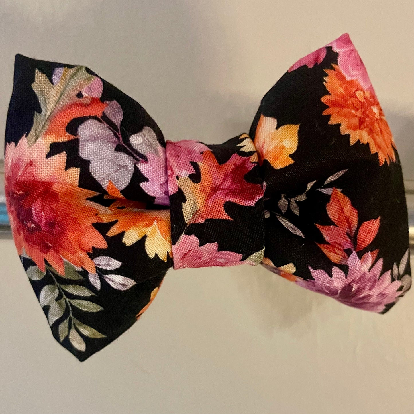 Midnight Bloom Collar Bow