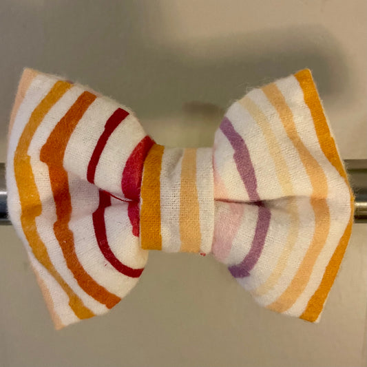 Silly Stripes Collar Bow
