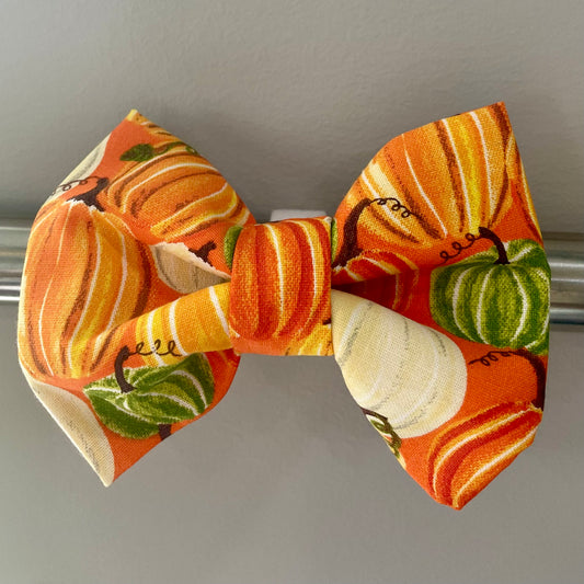 Orange Pumpkins Collar Bow