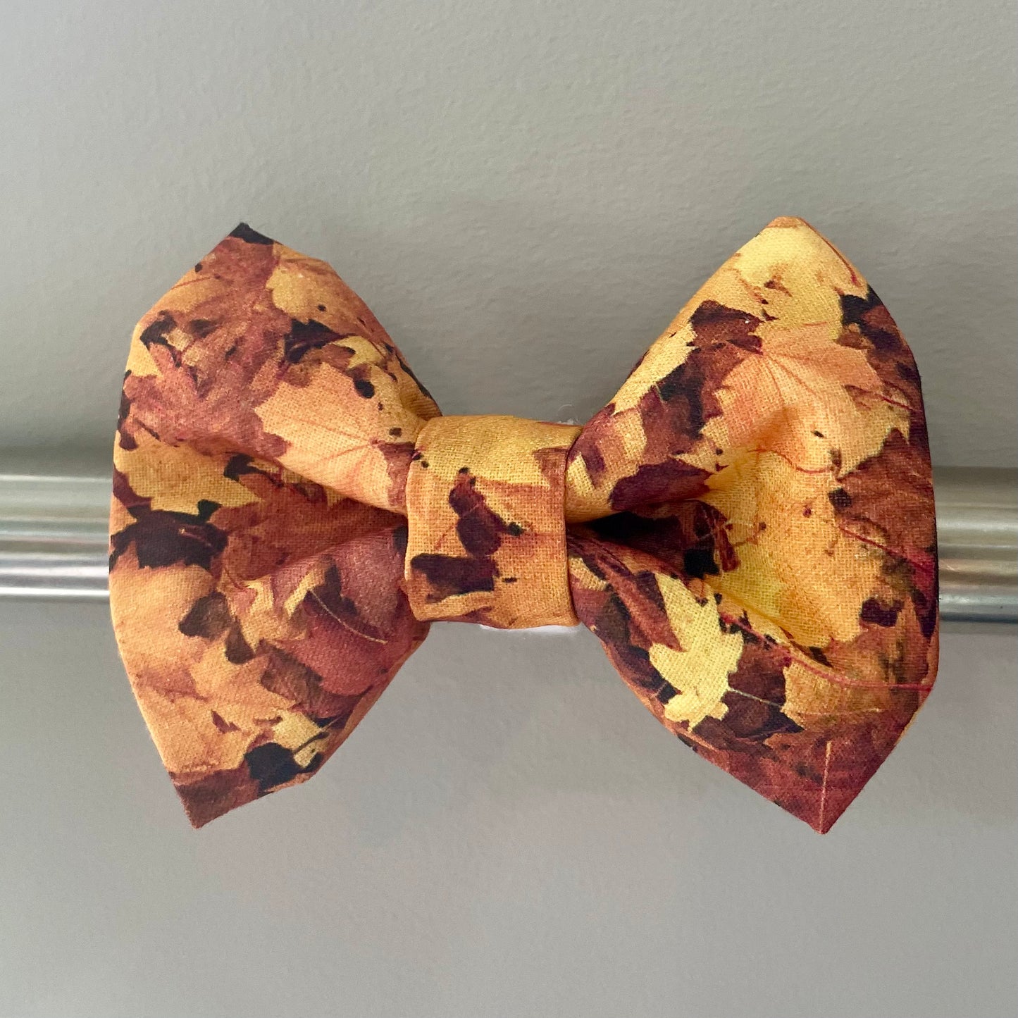 Brown Leaves Collar Bow