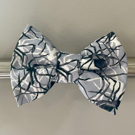 Spooky Spiders Collar Bow