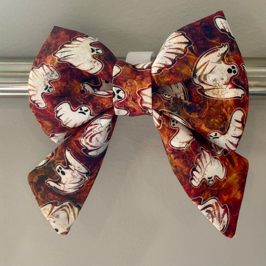 Ghostly Flames Collar Bow