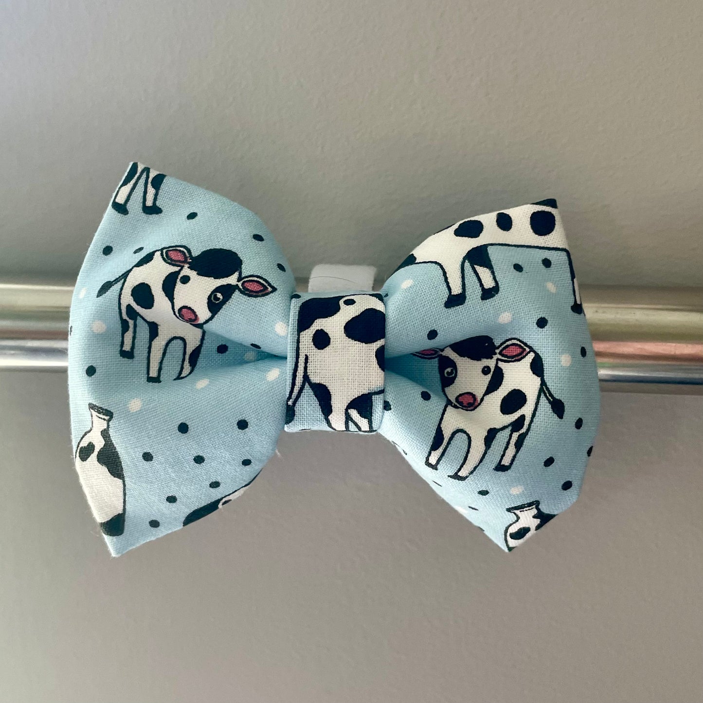 Blue Cows Collar Bow