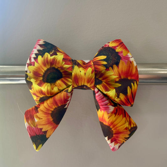 Bright Sunflower Collar Bow