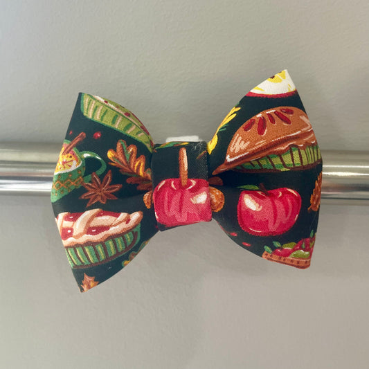 Sunflowers and Pies Collar Bow