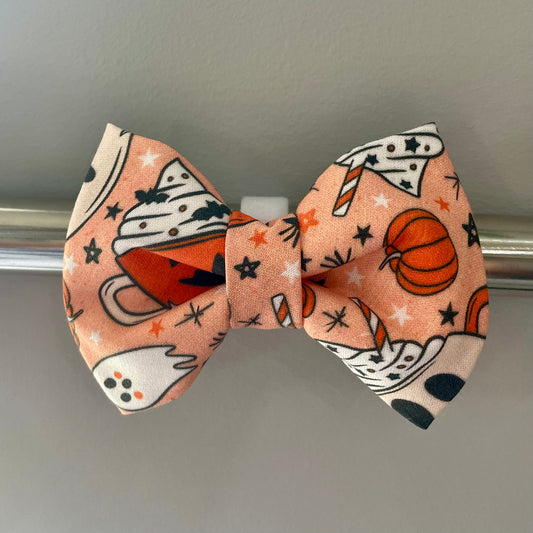 Halloween Coffees Collar Bow