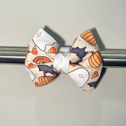 Rainbow Ghosts Collar Bow