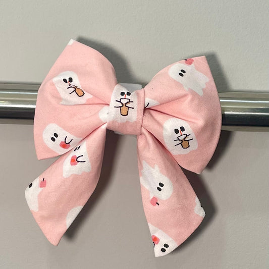 Coffee Ghosts Collar Bow
