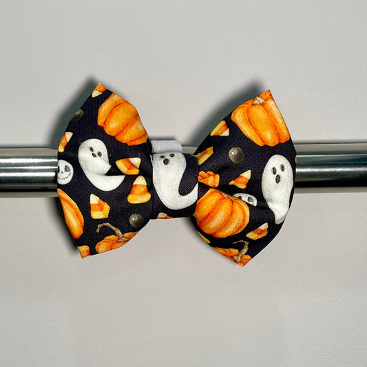 Ghosts & Candy Corn Collar Bow