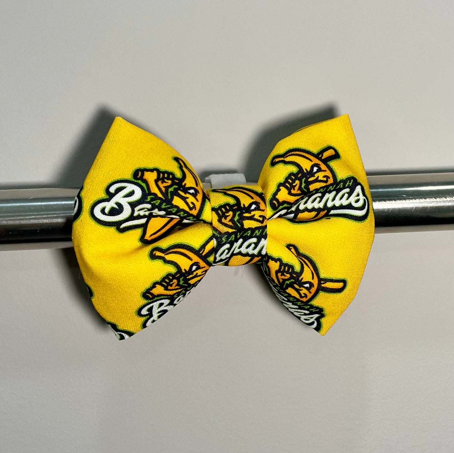 Banana Baseball Collar Bow