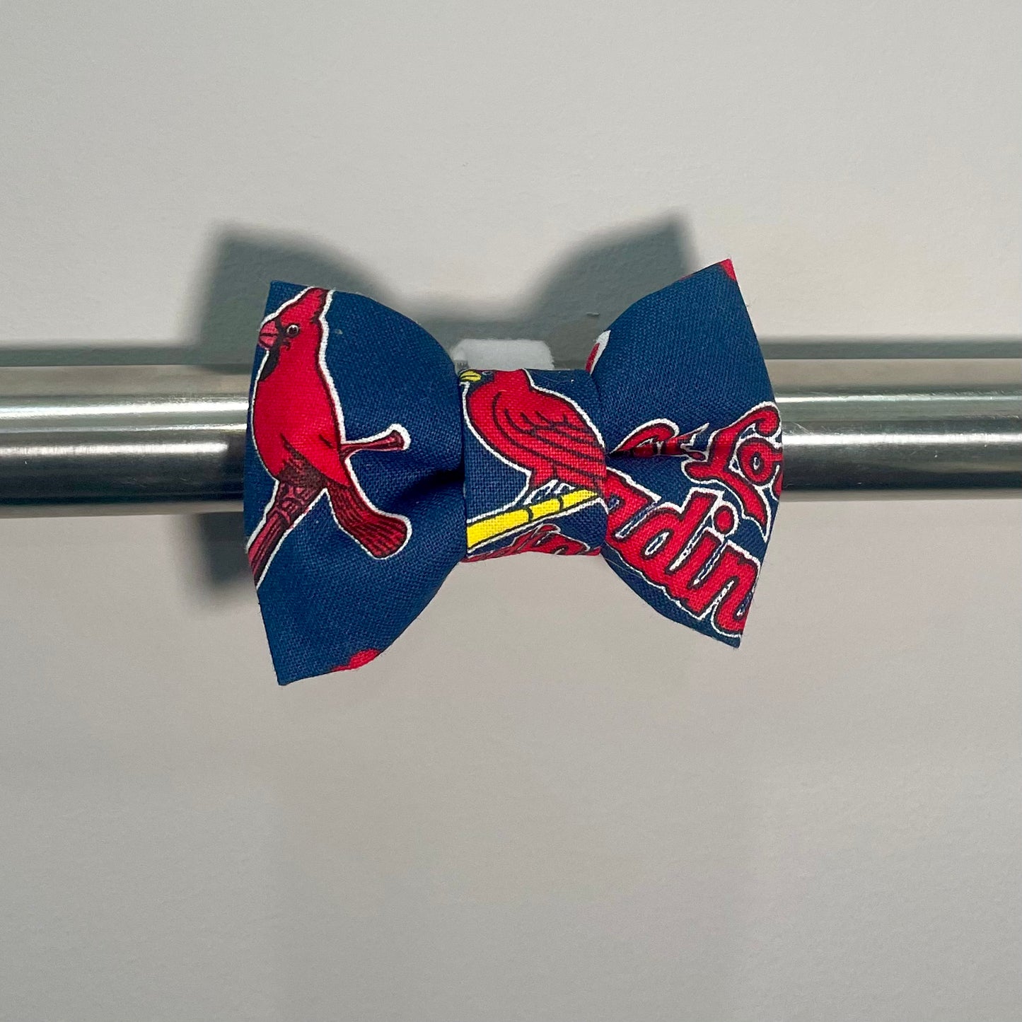 Redbird Baseball Collar Bow