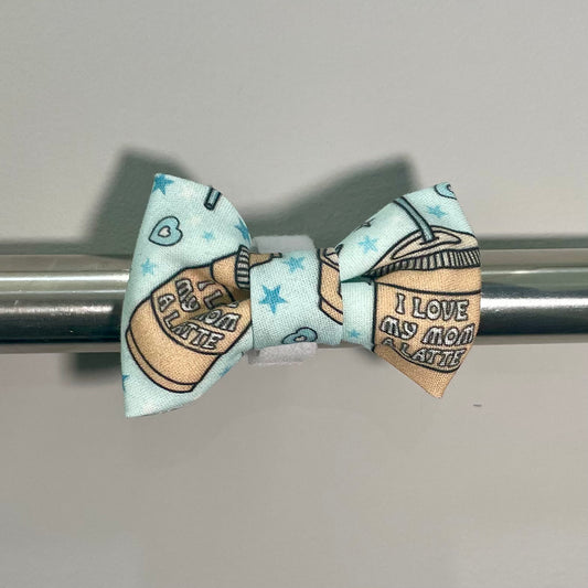 Love My Mom a Latte Collar Bow