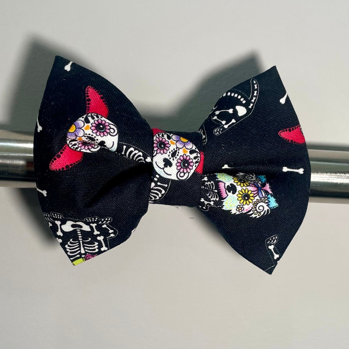 Sugar Skull Pups Collar Bow